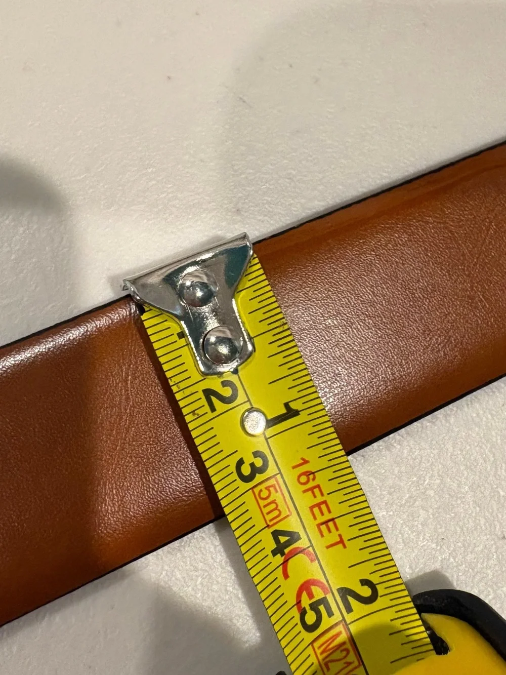 Trafalgar - Cameron Men's Leather Dress Belt. Size 42. 35 mm. Tan Cognac